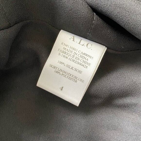 A.L.C. Roslyn Silk Floral Asymmetrical Wrap Dress Size 4 - Picture 8 of 10